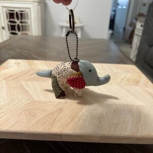 Handmade Patchwork Elephant Keychain